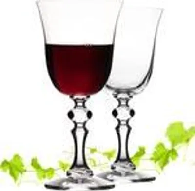 Produktbild von IMPERIAL Stilvolle Rotweingläser 220ml Serie "Vintage" Set 2-Teilig Weingläser aus Crystalline Glas Spülmaschinenfest