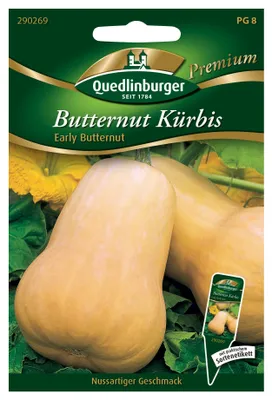 Produktbild von Quedlinburger Saatgut - Butternut-Kürbis Early Butter - Samen - 290269