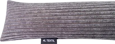 Produktbild von 4L Textil Zugluftstopper Durchzugstopper Windstopper für Türen und Fenster Luftzugstopper für Tür Türschlange Türrolle Kordsamt (100 cm, Graphit (Stripes)