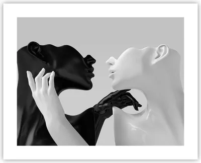 Produktbild von Poster - Poster ohne Rahmen - Schwarz Weiß Statue - 50x40 cm - Wand Bild - Wanddeko - Wandbilder - Kunstposter - Wandposter - Bilder - Kunstdruck - Wanddekoration - Wandbild - P2XAA50x40-4736