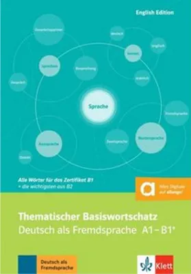 Obrázek produktu pro Thematischer Basiswortschatz: Deutsch als Fremdsprache A1-B1+. Mit Übersetzungen und Erläuterungen auf Englisch