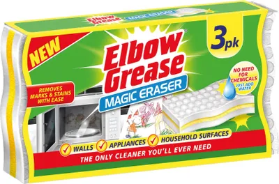 Produktbild von Elbow Grease | Reinigungsschwamm 3Er-Pack - Für Viele Oberflächen - Ohne Chemie - Effektive Fleckenentfernung