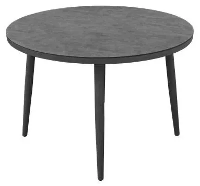 Produktbild von Esstisch Avola Ø108cm Gartentisch Aluminium Keramik Glas anthrazit