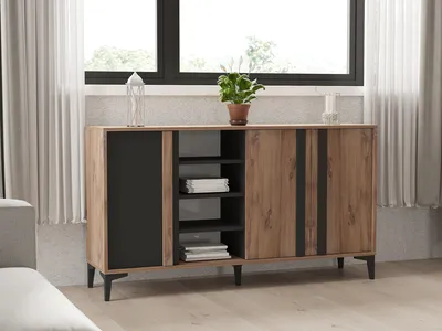Obrázok produktu pre Skye Decor, Skrinka - Dorry (atlantická borovica + antracit)