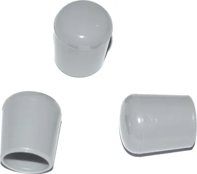 Produktbild von 50 x Kappe für Rundrohr D=16 mm L=20 mm grau PVC