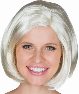 Produktbild von Blonde Damen Pagenschnitt Perücke mit Seitenscheitel
