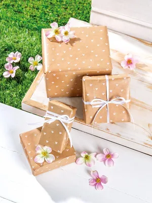 Zdjęcie produktu dla Gilde Deko Geschenkpapier "Herzchen" B. 70 cm 90138