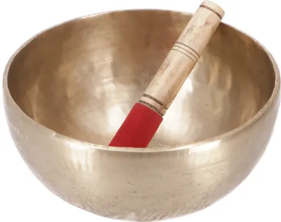Produktbild von Handgearbeitete Klangschale mit Langanhaltendem Ton, Tibet Klangschale - 22 cm, Gold, Messing, Klangschalen