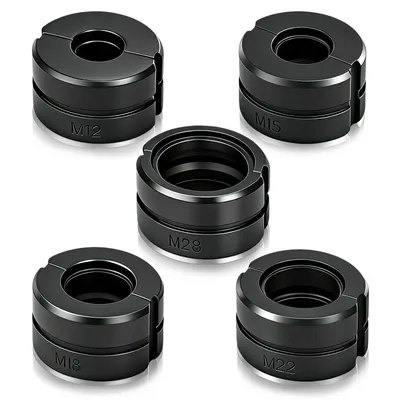 Produktbild von 5 tlg M-Kontur Pressbacke M12/15/18/22/28mm Pressbackeneinsatz Crimpzange Wechselbacke für Presszange Kupferrohr Rohrpresszange Handpresszange Schwarz