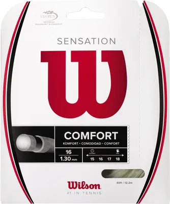 Produktbild von Wilson Sporting Goods Co. Sensation 16, Tennis, 12,2 m, 1,3 mm, Nylon, Weiß, Kartontasche mit Aufhängeloch