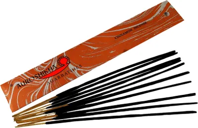 Produktbild von Auroshikha Räucherstäbchen - Cinnamon Incense, Orange, 23*3,5*0,3 cm, Indische Räucherstäbchen