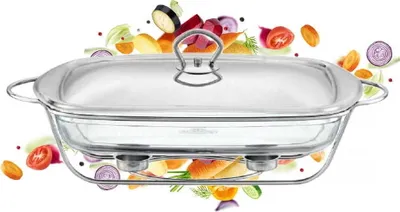 Obrázek produktu pro Skleněná žáruvzdorná mísa s ohřívačem 3,6 l