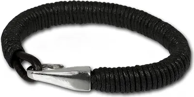 Produktbild von SilberDream Armband Leder -gegerbtes Rindsleder- schwarz Damen Herren LA0108S