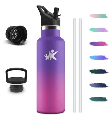 Produktbild von Edelstahl Trinkflasche 750ml, BPA-frei, Wasserflasche für Schule und Sport