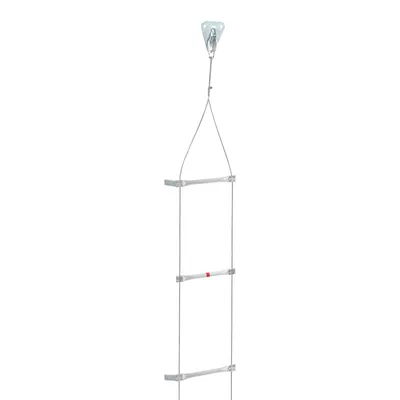 Obrázek produktu pro Záchranný žebřík Záchranný žebřík 5 m Požární žebřík stříbrný max. 200 kg