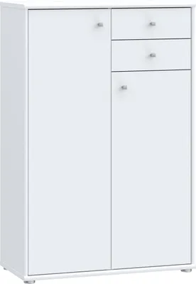 Produktbild von Hochkommode >TEMPRA2< 2 Türen, 2 Schübe, in Weiss - 73,7x111,1x34,8cm (BxHxT)