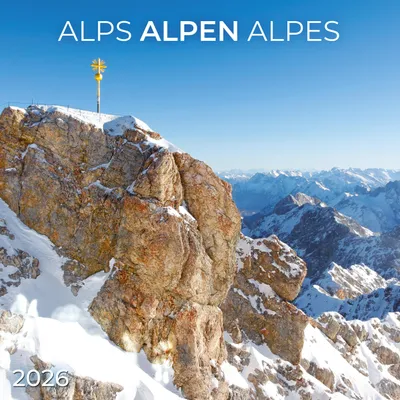 Produktbild von Tushita Alpen 2026 Wandkalender 30x30 cm, aufgeklappt 30x60 cm