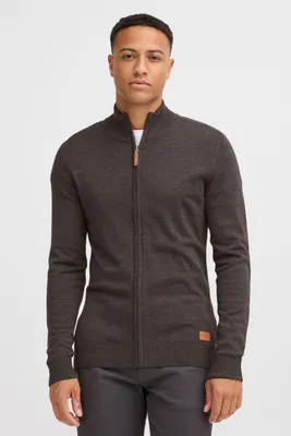 Produktbild von Blend BHNorman Herren Strickjacke Cardigan Feinstrick Pullover mit Stehkragen Reißverschluss Rippbündchen Baumwollmischung Regular fit