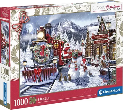 Produktbild von CLEMENTONI Puzzle 500 Weihnachtsbahnhof 81502