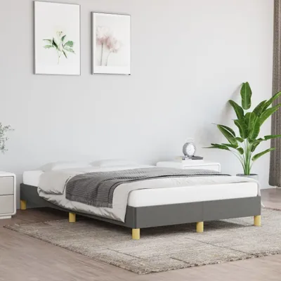 Produktbild von The Living Store Bettgestell Dunkelgrau 120x200 cm Stoff