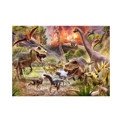 Obrázok produktu pre RAVENSBURGER Puzzle Dinosaury na úteku 60 dielikov