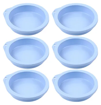 Produktbild von Silikonbackform Kuchenform Muffinform - Set mit 6 Stück - Rund - 10 cm - Antihaftbeschichtung