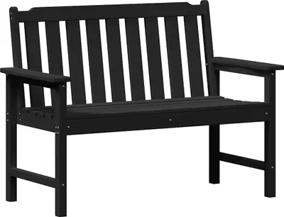 Obrázok produktu pre vidaXL Záhradná lavička Čierna 120 x 59 x 88 cm HDPE