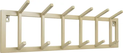 Image de Portemanteau LOFT42 Jaimy Single – Beige – Métal – 6 crochets doubles – 80 x 24 x 12 cm