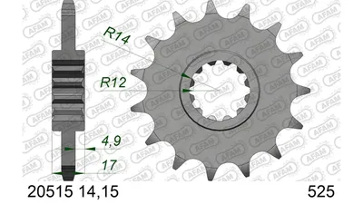 Produktbild von AFAM Kettenritzel 20515-15 Vorne für HONDA MOTORCYCLES CBF Stahl