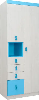 Produktbild von Kinderkleiderschrank, 80cm x 52cm x 218cm (LxBxH)