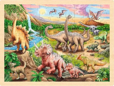 Produktbild von Einlegepuzzle Dinosaurierwanderung
