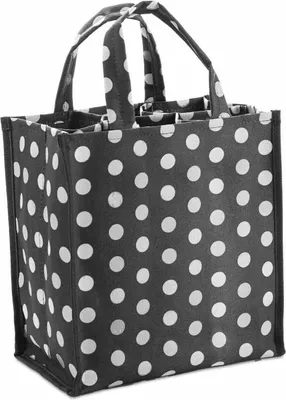 Produktbild von Genius Flaschentasche, Grau, Weiß, Polyester, Flaschenbeutel, Muster, 209 g