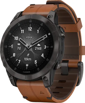 Obrázek produktu pro Garmin EPIX GEN 2 Black TItanium Leather + Silicone Sapphire 47mm 010-02582-30