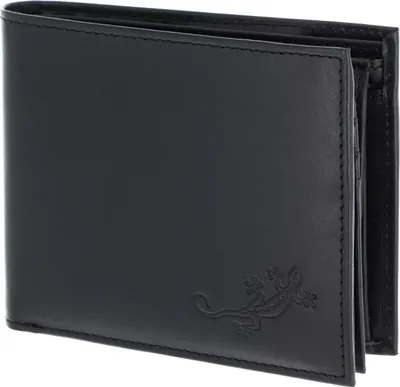 Produktbild von oxmox Leder Geldbörse Leather RFID Protect Querscheinbörse Lizard 2.0 Embossed Black schwarz