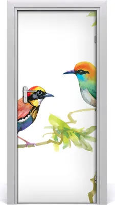 Produktbild von Tulup Türaufkleber 85x205 cm Dekorative Aufkleber Selbstklebend Wasserdichte Tapete Abnehmbar Schlafzimmer Wohnzimmer Wohnkultur - Vögel Wand