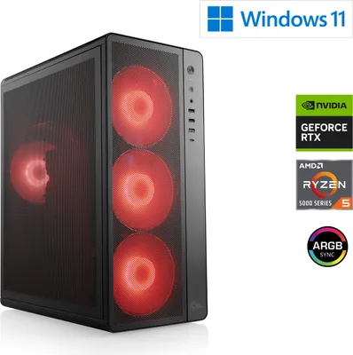 Obrázok produktu pre Herný počítač, AMD Ryzen 5 5600, 3500 MHz, GeForce RTX 5060 Ti, 16 GB DDR4 RAM, 1000 GB M.2 SSD, Windows 11 Home, USB 3.2 | M12050H