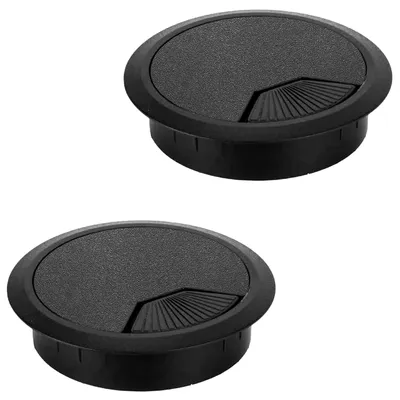Produktbild von Kabeldurchführungen für Schreibtisch, 2 Stück, 80 mm