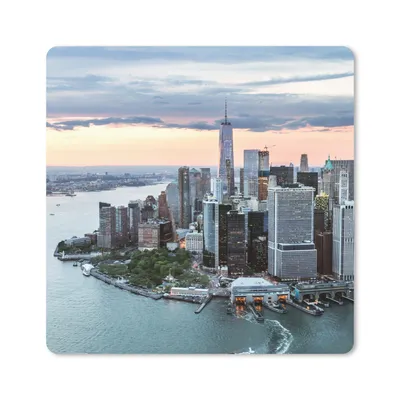 Produktbild von MuchoWow® Mauspad Mousepad Luftaufnahme von New York 20x20 cm - Mousepads - Maus Mat - Pad - Mausunterlage - Desk Mat - Bureauartikeln