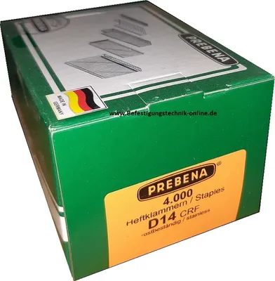 Produktbild von Prebena Klammern D 14mm rostfrei Polsterklammer 1GP-D16 Tjep PG-50 BeA 95 4M KL-10