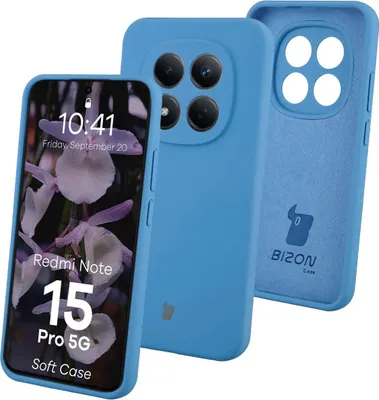 Produktbild von Silikon Handyhülle für Xiaomi Redmi Note 15 Pro 5G, Bizon Soft Case, Blau