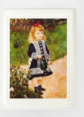 Obrázok produktu pre Pierre Auguste Renoir Zarámovaný obraz s elegantným paspartou | Nástenné umenie | V ráme - Dievča s konvou, 1876 (40 x 30 cm)