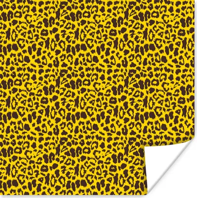 Produktbild von MuchoWow® Poster Tiger - Tiermuster - Gelb 30x30 cm - Wandposter - Printing