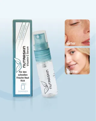 Produktbild von NUTRASKIN Vitamin C Serum – Anti-Aging Serum für Gesicht, Hals & Dekolleté I Vitamin C Serum hochdosiert I Natürliche Feuchtigskeitspflege - 10ml
