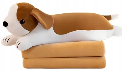 Produktbild von Granda Kuscheltier Hund mit Decke Kissen Plüsch 70cm