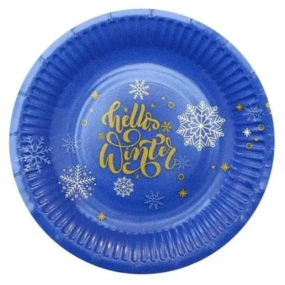 Zdjęcie produktu dla Talerzyki papierowe Hello Winter 18cm 6szt - Godan