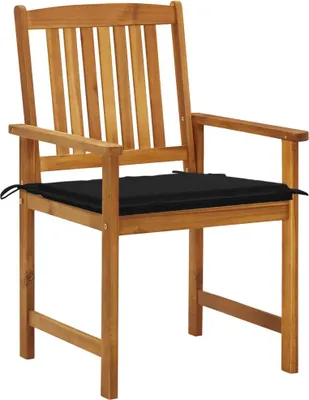 Productafbeelding van vidaXL Tuinstoelen met kussens, 6 stuks, massief acaciahout