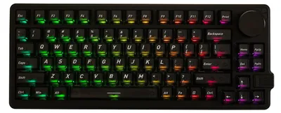 Produktbild von Gamakay NS75 Mechanische Gaming-Tastatur Hall-Effect-Magnetschalter 83 Tasten Hot-Swappable RGB Drehknopf Tri-Modus, Outemu-Weißjade US-Layout