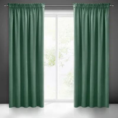 Zdjęcie produktu dla Eurofirany 423370, Przezroczysty, Zielony, Monochromatyczny, Poliester, Wiszący hak, 260 g/m²