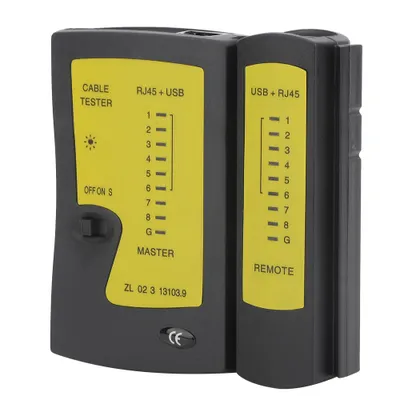 Zdjęcie produktu dla Tester kabli, tester kabli sieciowych, narzędzie testowe RJ45+USB, tester kabli telefonicznych, wykrywacz testerów kabli