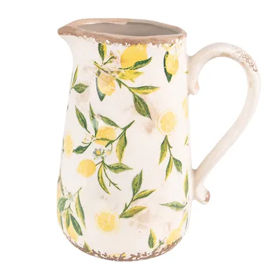 Produktbild von Clayre & Eef Dekorative Kanne 20x14x23 cm Gelb Keramik Zitrone